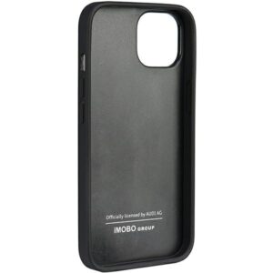 Audi Genuine Leather Apple iPhone 12 / 12 Pro 6.1" juodos spalvos kietas dėklas AU-TPUPCIP12 P-Q8/D1-BK - Image 3