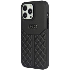Audi Genuine Leather Apple iPhone 13 Pro / 13 6.1" juodos spalvos kietas dėklas AU-TPUPCIP13 P-Q8/D1-BK - Image 3