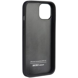 Audi Genuine Leather Apple iPhone 14 / 15 / 13 6.1" juodos spalvos kietas dėklas AU-TPUPCIP14-Q8/D1-BK - Image 5