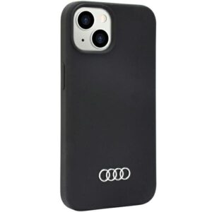 Audi Silicone Dėklas Apple iPhone 14 / 15 / 13 6.1" juodos spalvos kietas dėklas AU-LSRIP14-Q3/D1-BK - Image 2
