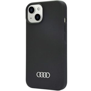 Audi Silicone Dėklas Apple iPhone 14 / 15 / 13 6.1" juodos spalvos kietas dėklas AU-LSRIP14-Q3/D1-BK - Image 3