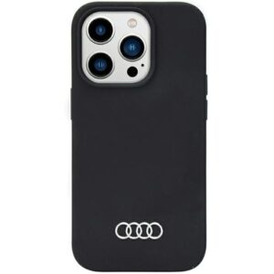 Audi Silicone Dėklas Apple iPhone 14 Pro Max 6.7" juodos spalvos kietas dėklas AU-LSRIP14PM-Q3/D1-BK
