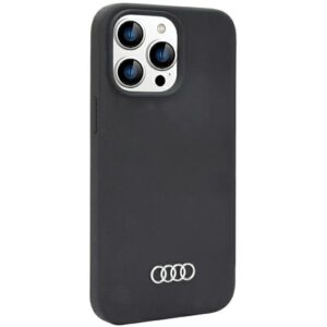 Audi Silicone Dėklas Apple iPhone 14 Pro Max 6.7" juodos spalvos kietas dėklas AU-LSRIP14PM-Q3/D1-BK - Image 2