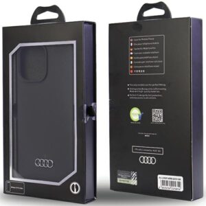 Audi Silicone Dėklas Apple iPhone 14 Pro Max 6.7" juodos spalvos kietas dėklas AU-LSRIP14PM-Q3/D1-BK - Image 6