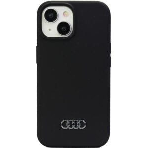 Audi Silicone Dėklas Apple iPhone 15 Plus / 14 Plus 6.7" juodos spalvos kietas dėklas AU-LSRIP15M-Q3/D1-BK