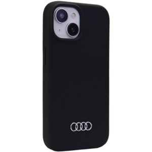 Audi Silicone Dėklas Apple iPhone 15 Plus / 14 Plus 6.7" juodos spalvos kietas dėklas AU-LSRIP15M-Q3/D1-BK - Image 2
