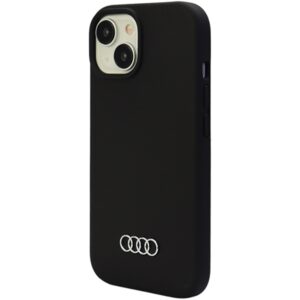 Audi Silicone Dėklas Apple iPhone 15 Plus / 14 Plus 6.7" juodos spalvos kietas dėklas AU-LSRIP15M-Q3/D1-BK - Image 3
