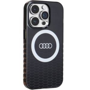 Audi IML Big Logo MagSafe Dėklas Apple iPhone 14 Pro 6.1" juodos spalvos hardcase AU-IMLMIP14P-Q5/D2-BK - Image 6