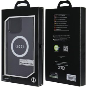 Audi IML Big Logo MagSafe Dėklas Apple iPhone 14 Pro Max 6.7" juodos spalvos hardcase AU-IMLMIP14PM-Q5/D2-BK - Image 7