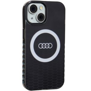 Audi IML Big Logo MagSafe Dėklas Apple iPhone 15 / 14 / 13 6.1" juodos spalvos hardcase AU-IMLMIP15-Q5/D2-BK - Image 6