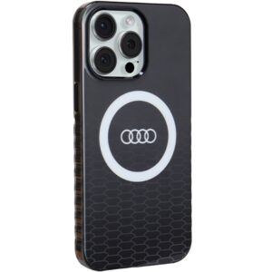 Audi IML Big Logo MagSafe Dėklas Apple iPhone 15 Pro Max 6.7" juodos spalvos hardcase AU-IMLMIP15PM-Q5/D2-BK - Image 6