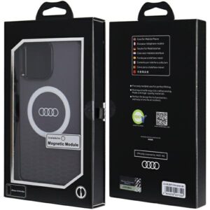 Audi IML Big Logo MagSafe Dėklas Apple iPhone 15 Pro Max 6.7" juodos spalvos hardcase AU-IMLMIP15PM-Q5/D2-BK - Image 7