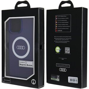 Audi IML Big Logo MagSafe Dėklas Apple iPhone 13 Pro Max 6.7" mėlynos spalvos hardcase AU-IMLMIP13PM-Q5/D - Image 6