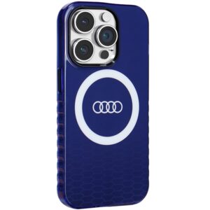 Audi IML Big Logo MagSafe Dėklas Apple iPhone 14 Pro 6.1" mėlynos spalvos hardcase AU-IMLMIP14P-Q5/D2-BE - Image 6