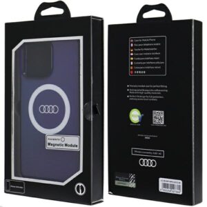 Audi IML Big Logo MagSafe Dėklas Apple iPhone 14 Pro Max 6.7" mėlynos spalvos hardcase AU-IMLMIP14PM-Q5/D - Image 7