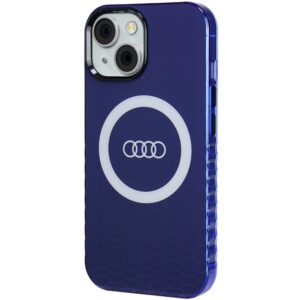 Audi IML Big Logo MagSafe Dėklas Apple iPhone 15 / 14 / 13 6.1" mėlynos spalvos hardcase AU-IMLMIP15-Q5/D - Image 2