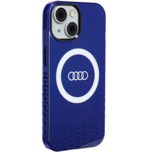 Audi IML Big Logo MagSafe Dėklas Apple iPhone 15 / 14 / 13 6.1" mėlynos spalvos hardcase AU-IMLMIP15-Q5/D - Image 6