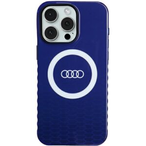 Audi IML Big Logo MagSafe Dėklas Apple iPhone 15 Pro Max 6.7" mėlynos spalvos hardcase AU-IMLMIP15PM-Q5/D - Image 1
