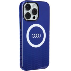 Audi IML Big Logo MagSafe Dėklas Apple iPhone 15 Pro Max 6.7" mėlynos spalvos hardcase AU-IMLMIP15PM-Q5/D - Image 6