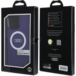 Audi IML Big Logo MagSafe Dėklas Apple iPhone 15 Pro Max 6.7" mėlynos spalvos hardcase AU-IMLMIP15PM-Q5/D - Image 7