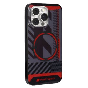 Audi IML Sport MagSafe dėklas Apple iPhone 13 Pro / 13 6.1" juodos spalvos hardcase AU-IMLMIP13P-RSQ/D2-BK - Image 3