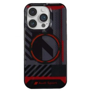 Audi IML Sport MagSafe dėklas Apple iPhone 14 Pro 6.1" juodos spalvos hardcase AU-IMLMIP14P-RSQ/D2-BK - Image 1