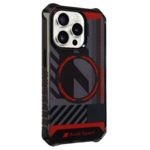 .Audi IML Sport MagSafe dėklas Apple iPhone 15 Pro 6.1" juodos spalvos hardcase AU-IMLMIP15P-RSQ/D2-BK - Image 3