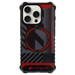 Audi IML Sport MagSafe dėklas Apple iPhone 15 Pro Max 6.7" juodos spalvos hardcase AU-IMLMIP15PM-RSQ/D2-BK - Image 1