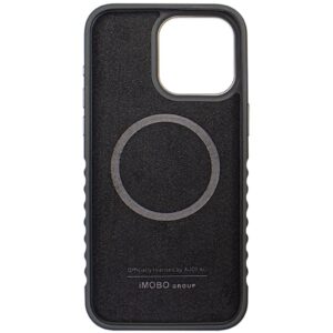 Audi Genuine Leather MagSafe Apple iPhone 14 Pro 6.1" juodos spalvos-red kietas dėklas AU-TPUPCMIP14P-R8/ - Image 6