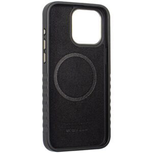 Audi Genuine Leather MagSafe Apple iPhone 15 Pro 6.1" juodos spalvos-red kietas dėklas AU-TPUPCMIP15P-R8/ - Image 7