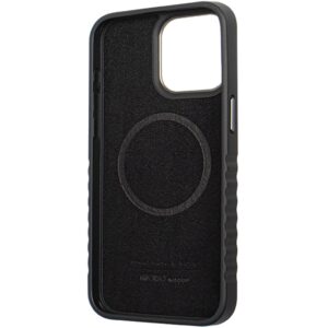 Audi Genuine Leather MagSafe Apple iPhone 15 Pro 6.1" juodos spalvos-red kietas dėklas AU-TPUPCMIP15P-R8/ - Image 9