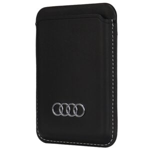 Audi Synthetic Leather Wallet Card Slot juodos spalvos MagSafe AU-MSCH-Q3/D1-BK - Image 2