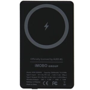 Audi 15W Wireless Power Bank 5000mAh Gray Big Logo MagSafe AU-MWPB5000-GT/D1-GY - Image 5