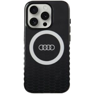 Audi IML Big Logo MagSafe Dėklas Apple iPhone 15 Pro 6.1" juodos spalvos hardcase AU-IMLMIP15P-Q5/D2-BK - Image 1