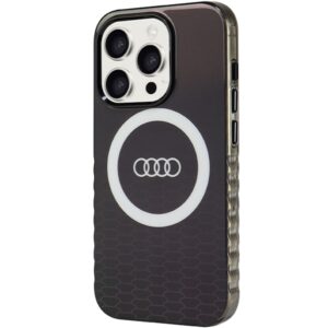 Audi IML Big Logo MagSafe Dėklas Apple iPhone 15 Pro 6.1" juodos spalvos hardcase AU-IMLMIP15P-Q5/D2-BK - Image 2
