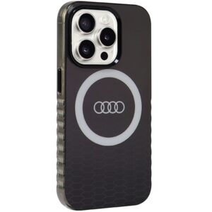 Audi IML Big Logo MagSafe Dėklas Apple iPhone 15 Pro 6.1" juodos spalvos hardcase AU-IMLMIP15P-Q5/D2-BK - Image 6