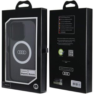 Audi IML Big Logo MagSafe Dėklas Apple iPhone 15 Pro 6.1" juodos spalvos hardcase AU-IMLMIP15P-Q5/D2-BK - Image 7