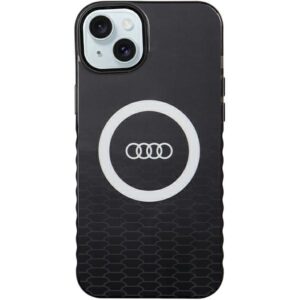 Audi IML Big Logo MagSafe Dėklas Apple iPhone 15 Plus / 14 Plus 6.7" juodos spalvos hardcase AU-IMLMIP15M-Q5/D2 - Image 1