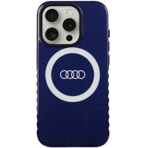 Audi IML Big Logo MagSafe Dėklas Apple iPhone 15 Pro 6.1" mėlynos spalvos hardcase AU-IMLMIP15P-Q5/D2-BE - Image 1