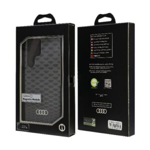 Audi IML Stitching Pattern MagSafe Dėklas S24 Ultra S928 juodos spalvos Hardcase AU-IMLMS24U-Q5/D3-BK - Image 7
