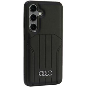 Audi Synthetic Leather MagSafe S24 S921 juodos spalvos kietas dėklas AU-TPUPCMS24-Q5/D1-BK - Image 3