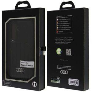 Audi Synthetic Leather MagSafe S24 S921 juodos spalvos kietas dėklas AU-TPUPCMS24-Q5/D1-BK - Image 7