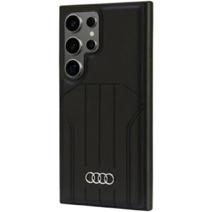 Audi Synthetic Leather MagSafe S24 Ultra S928 juodos spalvos kietas dėklas AU-TPUPCMS24U-Q5/D1-BK - Image 2