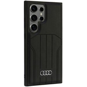Audi Synthetic Leather MagSafe S24 Ultra S928 juodos spalvos kietas dėklas AU-TPUPCMS24U-Q5/D1-BK - Image 3