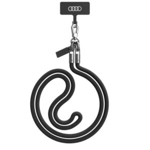 Audi virvelė telefonui 120cm 6mm crossbody juodos spalvos AU-CBL8-R8/D1-BK