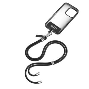 Audi virvelė telefonui 120cm 6mm crossbody juodos spalvos AU-CBL6-R8/D1-BK - Image 2