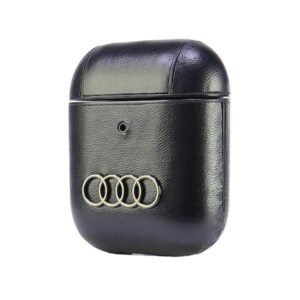 Audi Leather Big Logo AirPods 1/2 dėklas juodos spalvos AU-AP-GT/D3-BK - Image 3