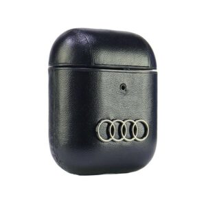 Audi Leather Big Logo AirPods 1/2 dėklas juodos spalvos AU-AP-GT/D3-BK - Image 4