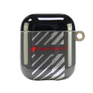Audi IML Sport AirPods 1/2 dėklas juodos spalvos AUS-IMLAP-RSQ/D1-BK - Image 1