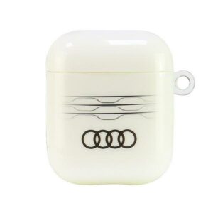 Audi IML Geometric Pattern AirPods 1/2 dėklas baltos spalvos AU-IMLAP-A6/D3-WE - Image 1